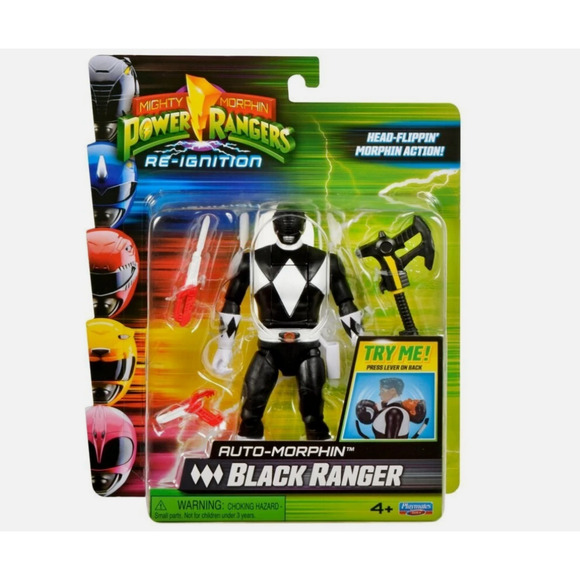 MIGHTY MORPHIN POWER RANGERS RE-IGNITION 6" Black Ranger Figure Zack ***READ*** - Picture 1 of 6